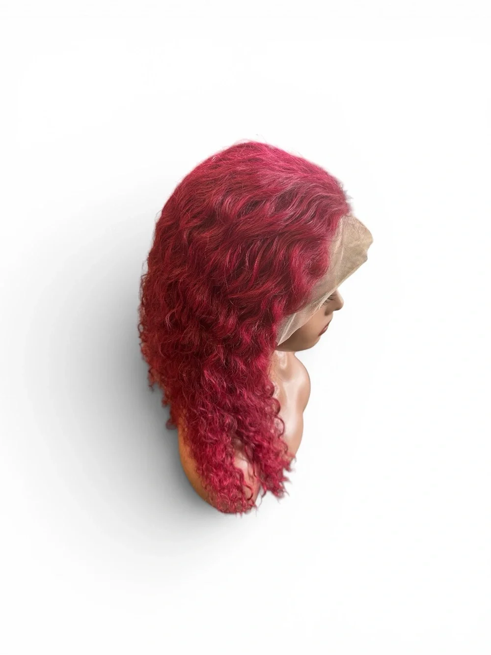 Deep Red Lace Front Women's Wig - Fashion Curl